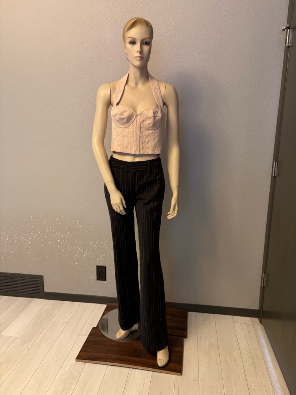 Missoni Black Pinstripe Wide-Leg Trousers